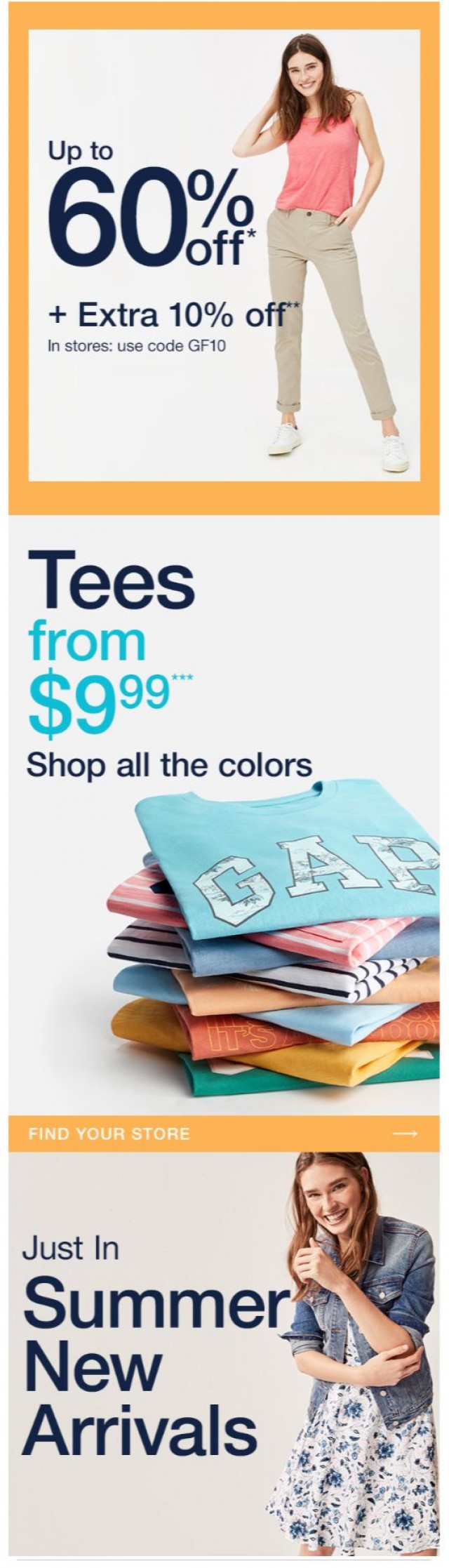 Coupon for: Gap - ENTIRE STORE. UP TO 60% OFF.