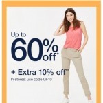 Coupon for: Gap - ENTIRE STORE. UP TO 60% OFF.