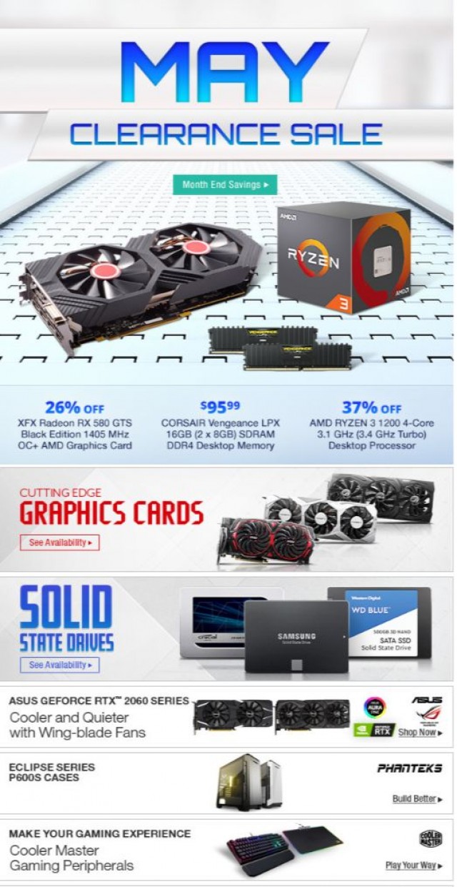 Coupon for: Newegg - May Clearance Sale