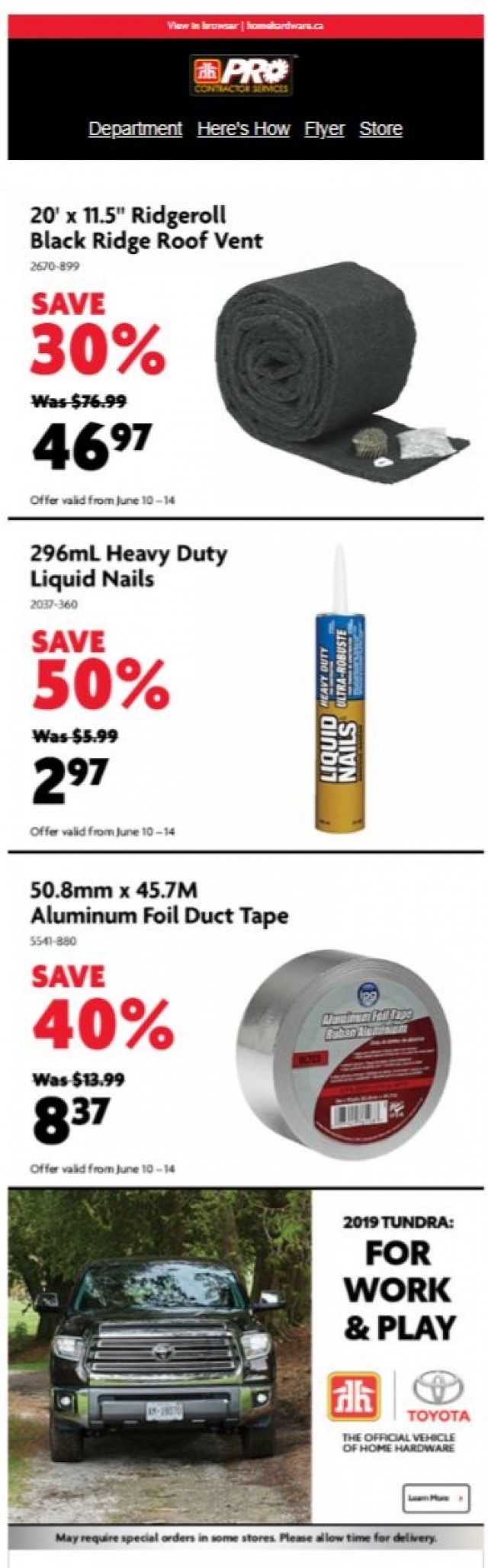 Coupon for: Home Hardware Pro - Pro your heart out