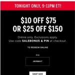 Coupon for: Victoria's Secret - 9PM ET! Get $10 off your $75 purchase