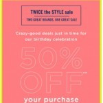 Coupon for: LOFT Outlet - 50% OFF + EXTRA 10% OFF! Our bday just got even better