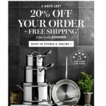 Coupon for: Williams Sonoma - 20% Off Your Order + Free Shipping All Weekend