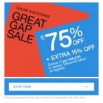 Coupon for: Gap - 75% 75% 75% 75% 75% 75%