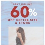 Coupon for: Banana Republic Factory - 72 HOURS LEFT: 60% off NEW ARRIVALS + extra 20% off