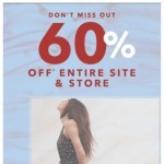 Coupon for: Banana Republic Factory - 72 HOURS LEFT: 60% off NEW ARRIVALS + extra 20% off