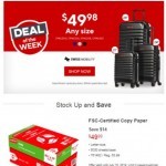 Coupon for: Staples - Save BIG on Luggage - 1 Week Only