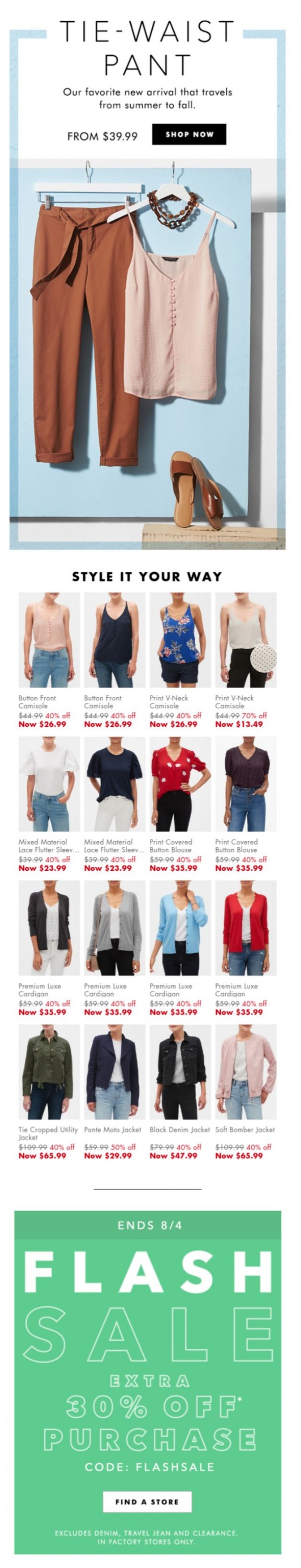 Coupon for: Banana Republic Factory - Your summer-to-fall pant is here