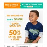 Coupon for: carter's  - Back to school SUPER STOCK UP!