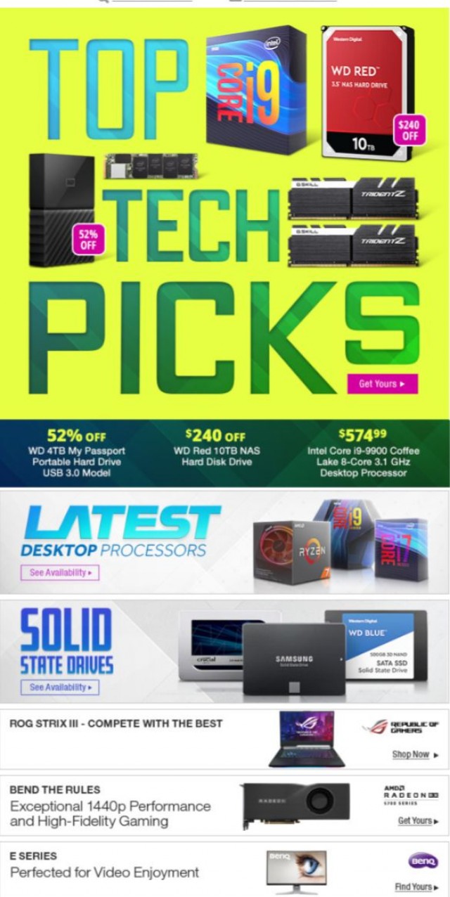 Coupon for: Newegg.ca - Top Tech Picks: 52% OFF WD 4TB My Passport Portable Hard Drive & More