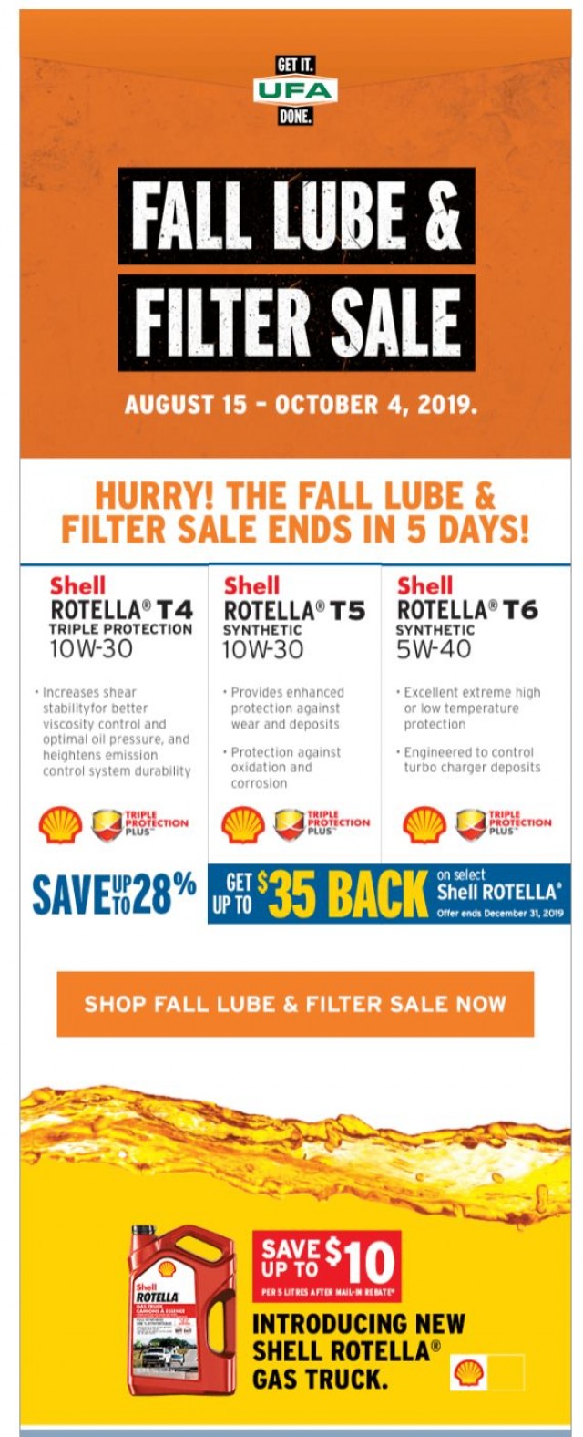 Coupon for: UFA - Lube & Filter Sale ends soon