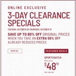 Coupon for: Jos. A. Bank - Extra 50% off Clearance: $19.99 Dress Shirts + $9.99 Ties