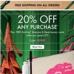 Coupon for: Origins Friends & Family - 20% OFF + Free 3 pc. Beauty Set Starts Now!