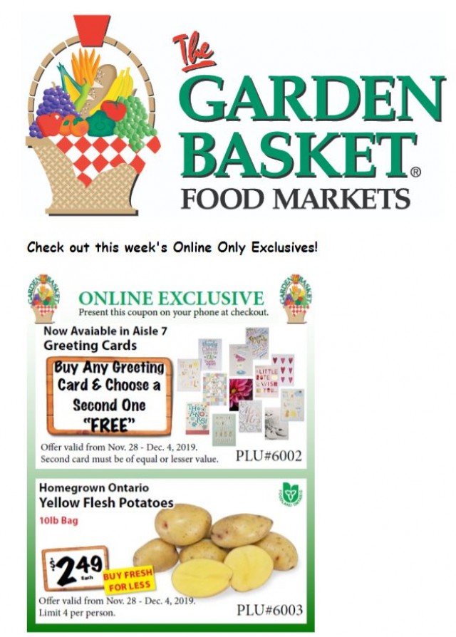 Coupon for: The Garden Basket - This Week's ONLINE EXCLUSIVES!