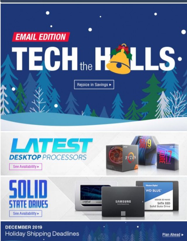 Coupon for: Newegg - Tech the Halls with Deals on Corsair Memory and WD Hard Drives