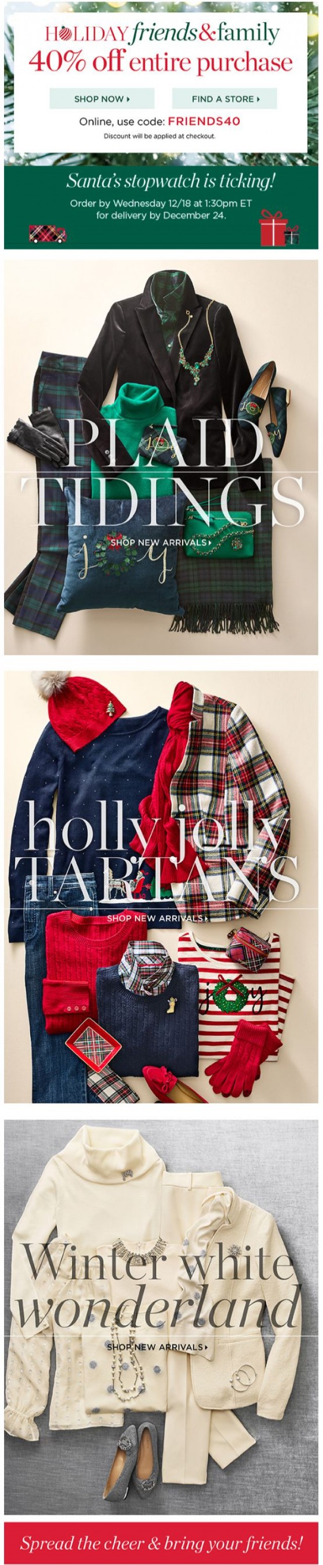 Coupon for: TALBOTS - PLAID TIDINGS TO YOU!