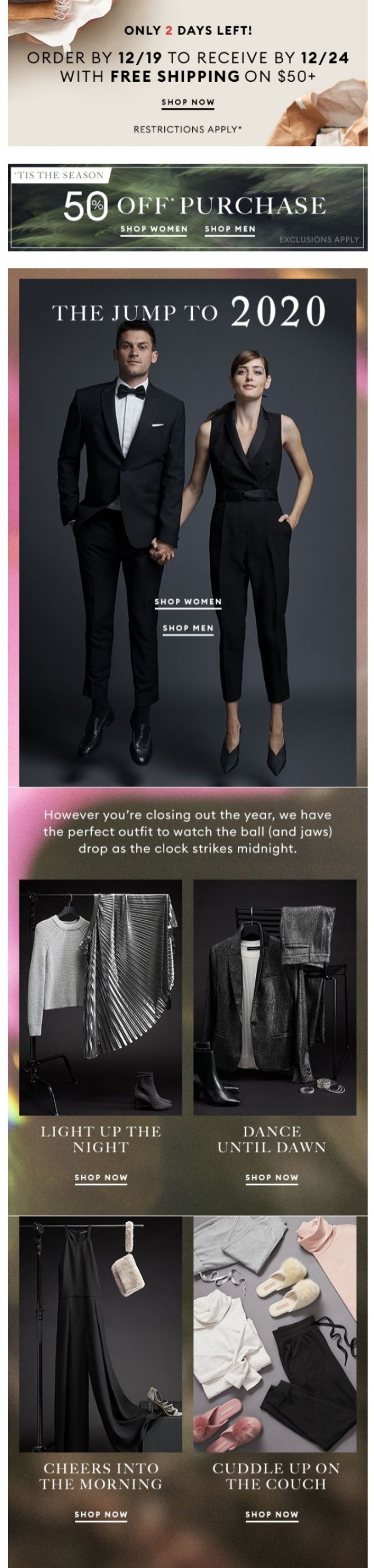 Coupon for: Banana Republic - Suit up for New Year’s Eve