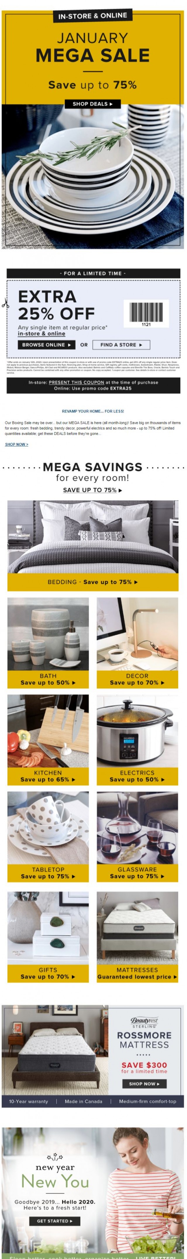 Coupon for: Linen Chest - REMINDER: Your Extra 25% Coupon Expires Today + MEGA Sale Continues...