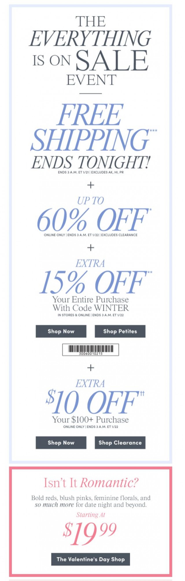 Coupon for: Ann Taylor Factory - Free Shipping! Up To 60% OFF! Extra 15% OFF!