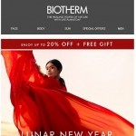 Coupon for: Biotherm - Enjoy up to 20% OFF on Bestsellers + Free Gift