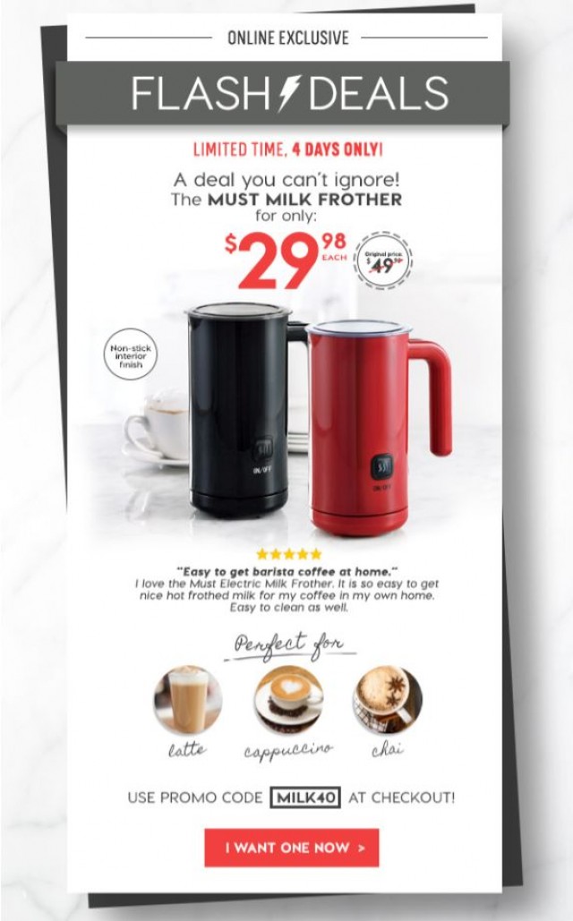 Coupon for: Stokes - The Must Milk Frother Deal is back!