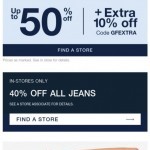 Coupon for: Gap Factory Canada - Up to 50% off EVERYTHING