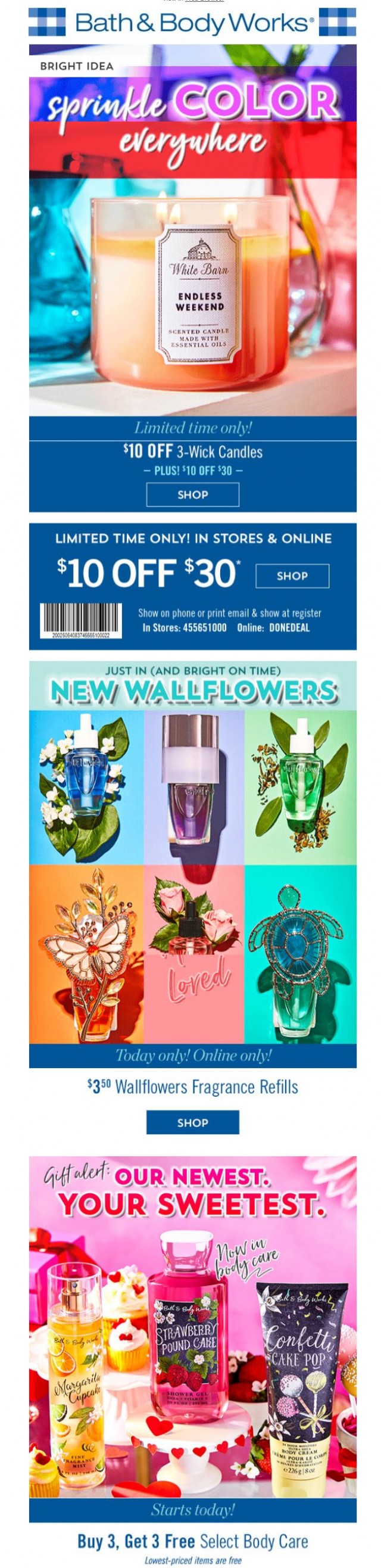 Coupon for: Bath & Body Works - Bright idea!