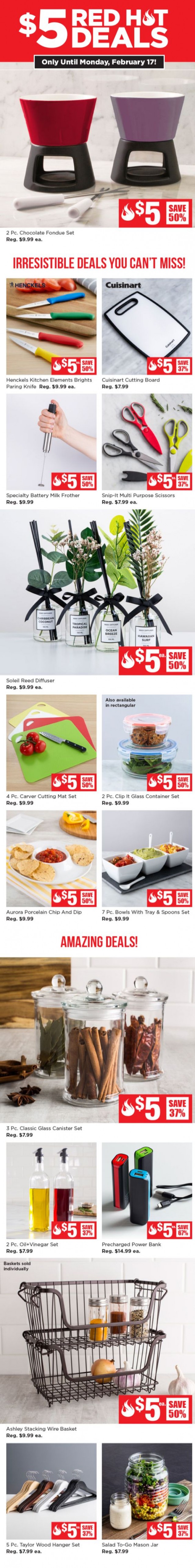 Coupon for: Kitchen Stuff Plus - $5 Red Hot Deals