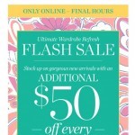 Coupon for: TALBOTS - FLASH SALE - $50 off every $200!