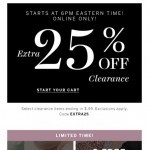 Coupon for: Victoria's Secret - Extra 25% OFF clearance starts tonight!