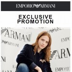 Coupon for: Armani - Just for you: special promotion with 50% off