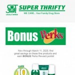 Coupon for: Super Thrifty Drugs - Earn Bonus Perks Rewards!