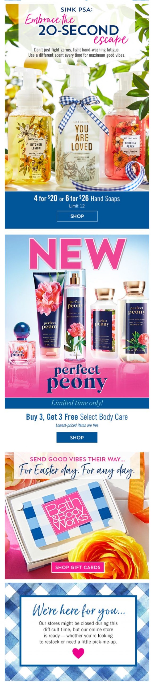Coupon for: Bath & Body Works - turn your sink into your happy place