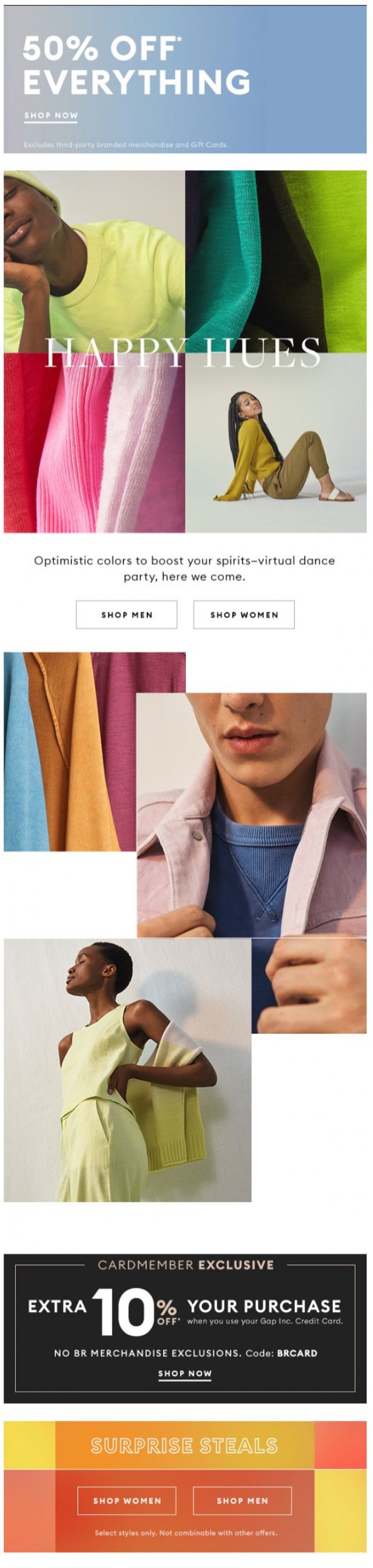 Coupon for: Banana Republic - These colors are instant mood lifters