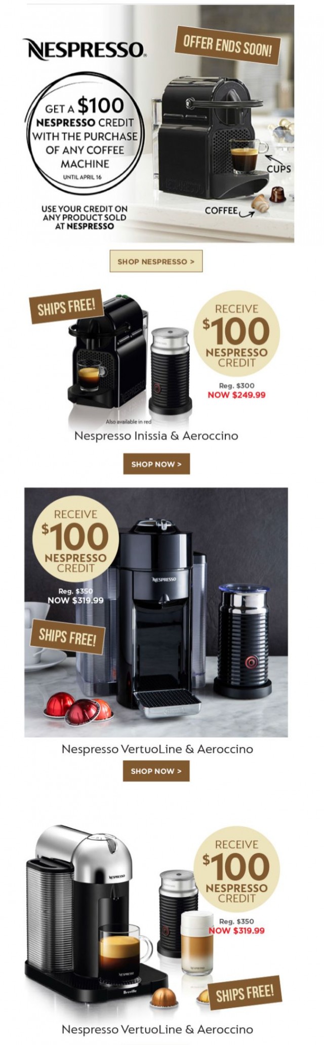 Coupon for: Kitchen Stuff Plus - Stay Home With Nespresso