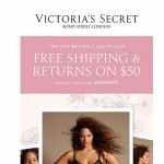 Coupon for: Victoria's Secret - Free Shipping and returns on $50