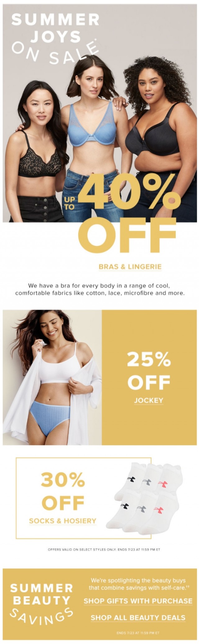 Coupon for: Hudson's Bay - Your favourite intimates are on sale—up to 40% off