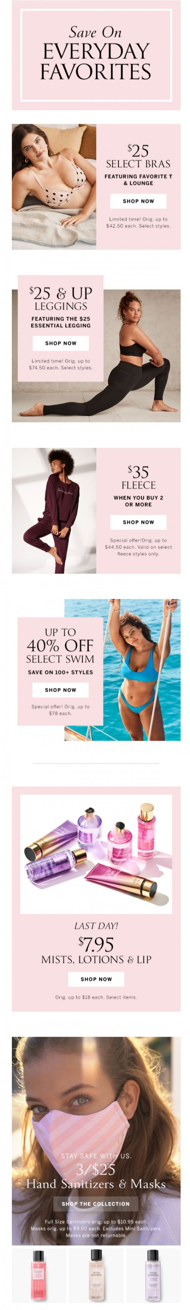 Coupon for: Victoria's Secret - $25 & Up Everyday Essentials