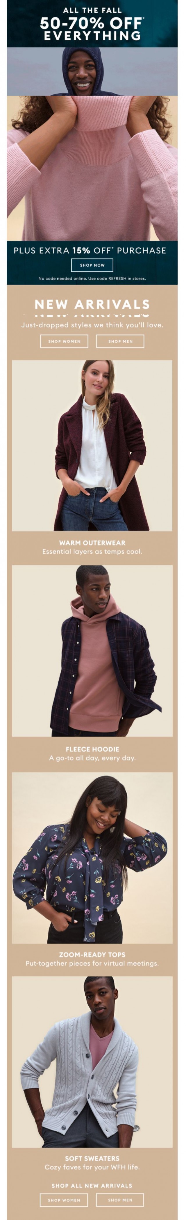 Coupon for: Banana Republic Factory - 50-70% off everything STARTS NOW!