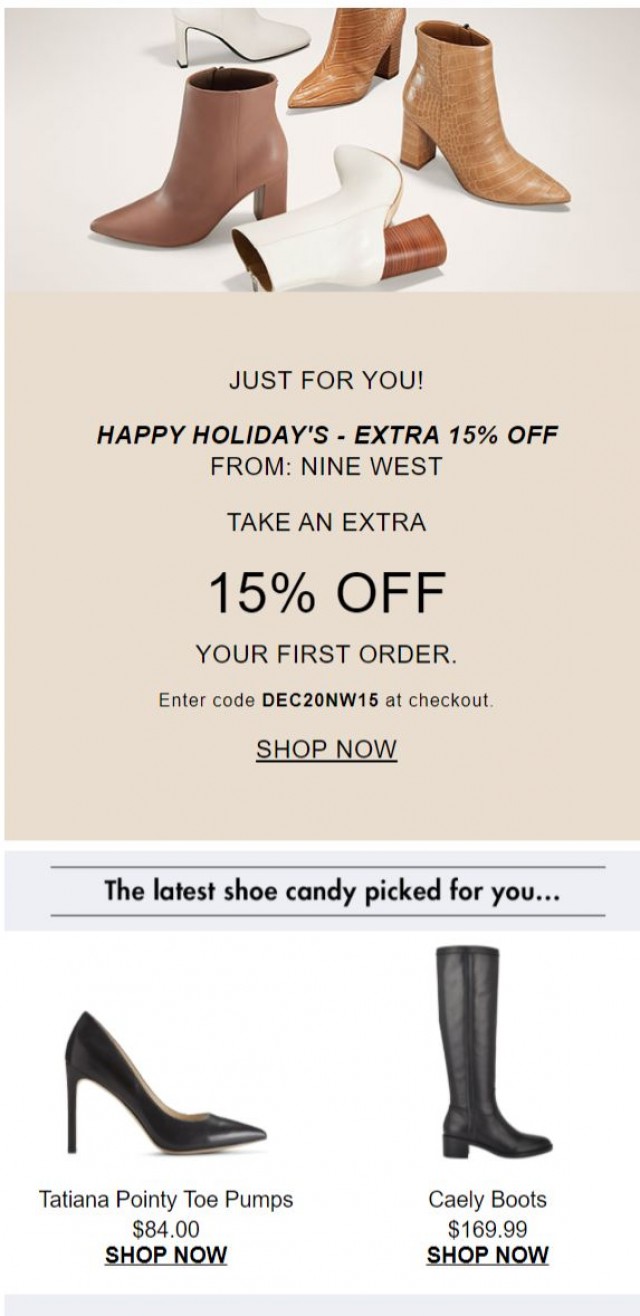 Coupon for: Nine West - Your Offer is Expiring